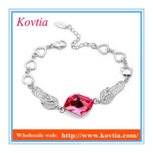 high end Plated silver bracelet ruby handmade diamond bracelet